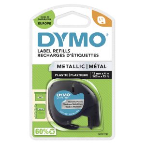 DYMO LT Labeltape Tapekleur: Zilver (metallic) Tekstkleur: Zwart 12 mm 4 m DYMO LT Labeltape Tapekleur: Zilver (metallic) Tekstkleur: Zwart 12 mm 4 m