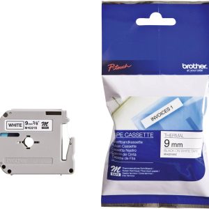 Brother M-K221S Labeltape Tapekleur: Wit Tekstkleur: Zwart 9 mm 4 m Brother M-K221S Labeltape Tapekleur: Wit Tekstkleur: Zwart 9 mm 4 m