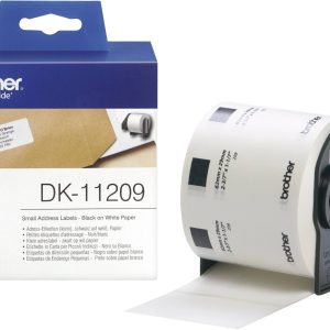 Brother DK-11209 Rol met etiketten 62 x 29 mm Papier Wit 800 stuk(s) Permanent hechtend DK11209 Adresetiketten Brother DK-11209 Rol met etiketten 62 x 29 mm Papier Wit 800 stuk(s) Permanent hechtend DK11209 Adresetiketten