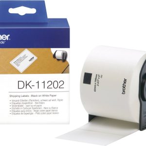 Brother DK-11202 Rol met etiketten 62 x 100 mm Papier Wit 300 stuk(s) Permanent hechtend DK11202 Verzendetiketten Brother DK-11202 Rol met etiketten 62 x 100 mm Papier Wit 300 stuk(s) Permanent hechtend DK11202 Verzendetiketten