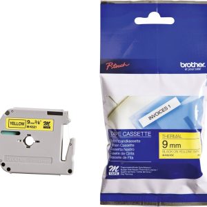 Brother M-K 621 Labeltape Tapekleur: Geel Tekstkleur: Zwart 9 mm 8 m Brother M-K 621 Labeltape Tapekleur: Geel Tekstkleur: Zwart 9 mm 8 m