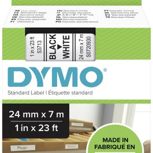 DYMO 53713 Labeltape Polyester Tapekleur: Wit Tekstkleur: Zwart 24 mm 7 m DYMO 53713 Labeltape Polyester Tapekleur: Wit Tekstkleur: Zwart 24 mm 7 m