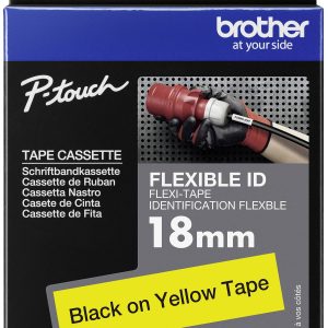 Brother TZe-FX641 Labeltape flexibel Tapekleur: Geel Tekstkleur: Zwart 18 mm 8 m