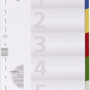 Durable 6730 Register DIN A4 blanco Polypropyleen Meerdere kleuren 5 tabbladen 673027 Durable 6730 Register DIN A4 blanco Polypropyleen Meerdere kleuren 5 tabbladen 673027
