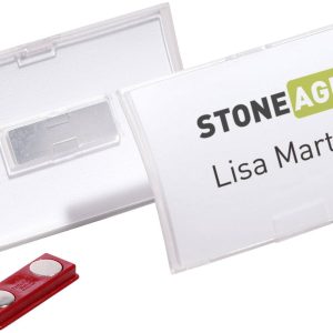 Durable 821219 Naamplaatje CLICK FOLD MAGNET 40x75mm – 8212 (b x h) 40 mm x 75 mm magneet 10 stuk(s)