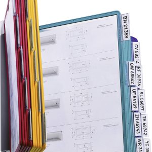 Durable Wandhouder voor bureaustandaard VARIO WALL 20 – 5512 Blauw, Geel, Groen, Rood DIN A4 Aantal meegeleverde display