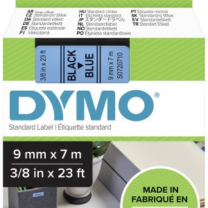 Labeltape DYMO D1 40916 Polyester Tapekleur: Blauw Tekstkleur:Zwart 9 mm 7 m Labeltape DYMO D1 40916 Polyester Tapekleur: Blauw Tekstkleur:Zwart 9 mm 7 m