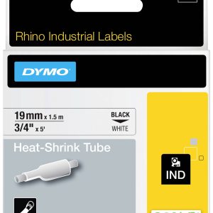 Labeltape DYMO IND RHINO 18057 Polyolefine Tapekleur: Wit Tekstkleur:Zwart 19 mm 1.5 m Labeltape DYMO IND RHINO 18057 Polyolefine Tapekleur: Wit Tekstkleur:Zwart 19 mm 1.5 m