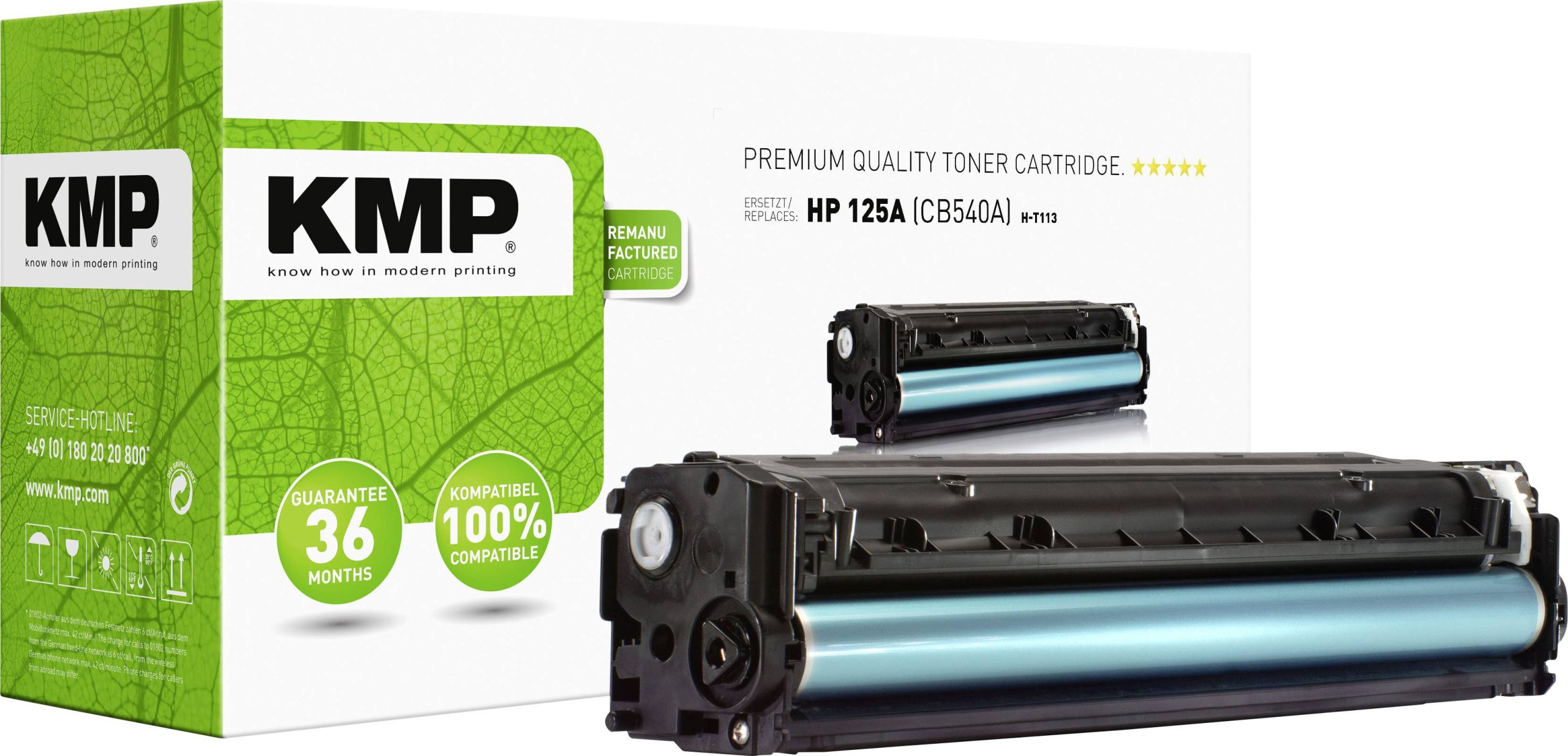 KMP Toner vervangt HP 125A, CB540A Compatibel Zwart 2200 bladzijden H-T113 1216,0000