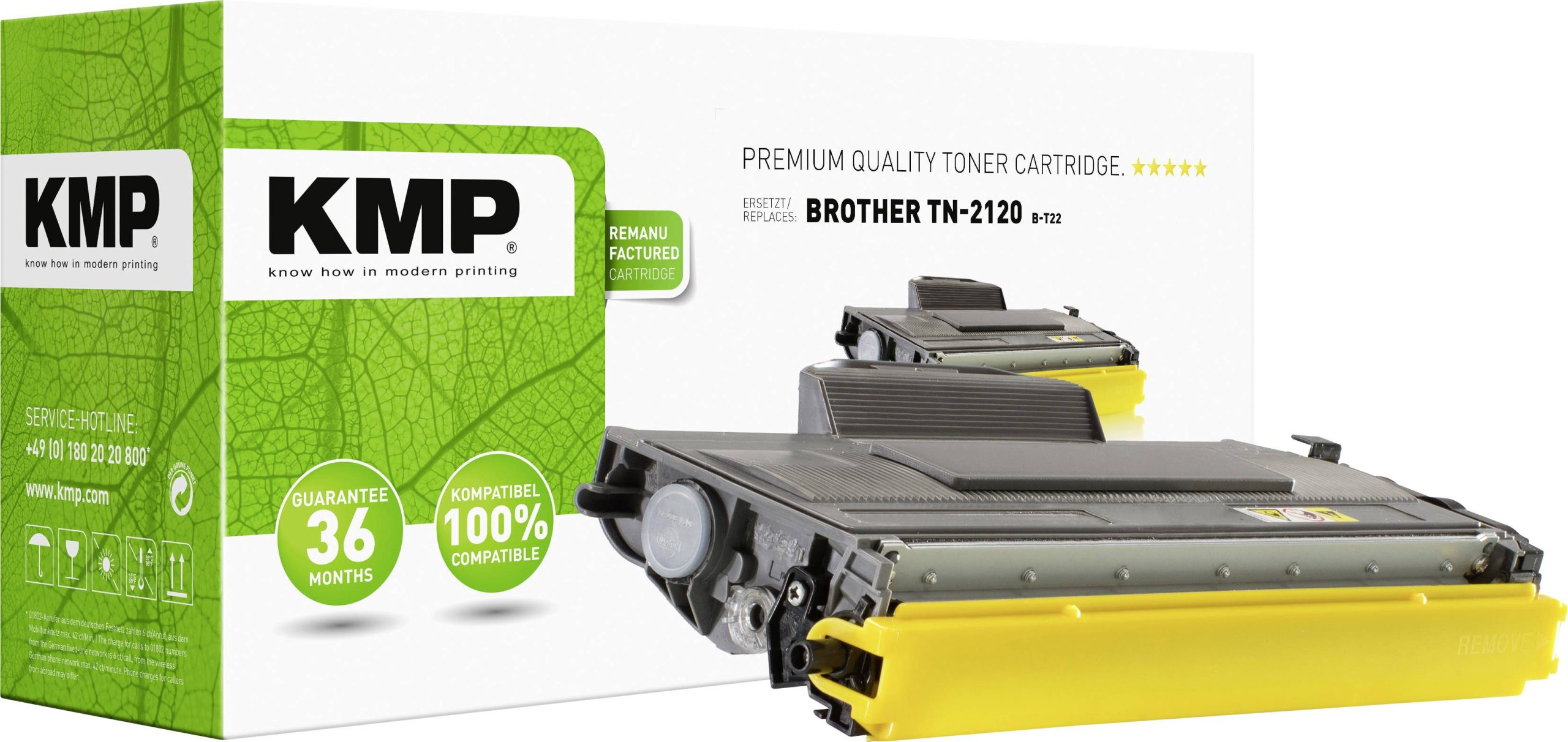 KMP Tonercassette vervangt Brother, Lenovo TN-2120, TN2120 Compatibel Zwart 5000 bladzijden B-T22
