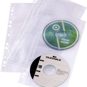 Durable 4-voudig CD/DVD-ordnerhoes 4 CD’s/DVD’s/Blu-rays Polypropyleen Transparant 5 stuk(s) (b x h) 160 mm x 325 mm 528 Durable 4-voudig CD/DVD-ordnerhoes 4 CD’s/DVD’s/Blu-rays Polypropyleen Transparant 5 stuk(s) (b x h) 160 mm x 325 mm 528