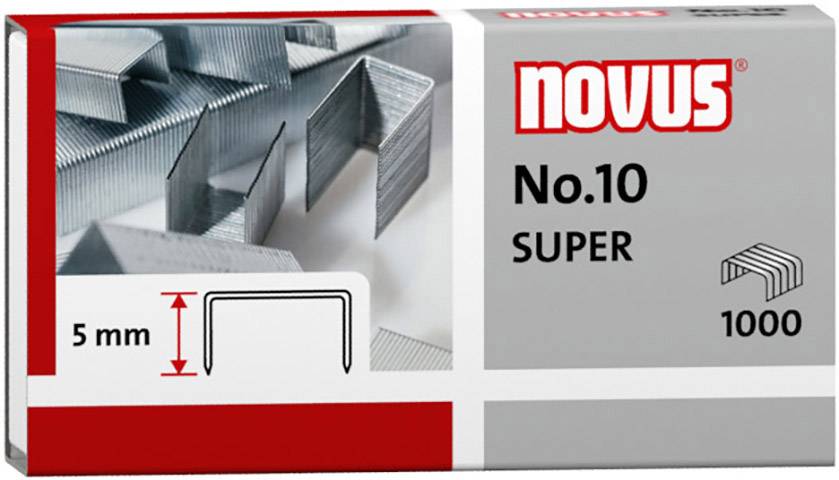 Novus Office 040-0003 Type nietje: No. 10 Nietjes 1000 stuk(s) Nietcapaciteit: 20 vel (80 g/m²)