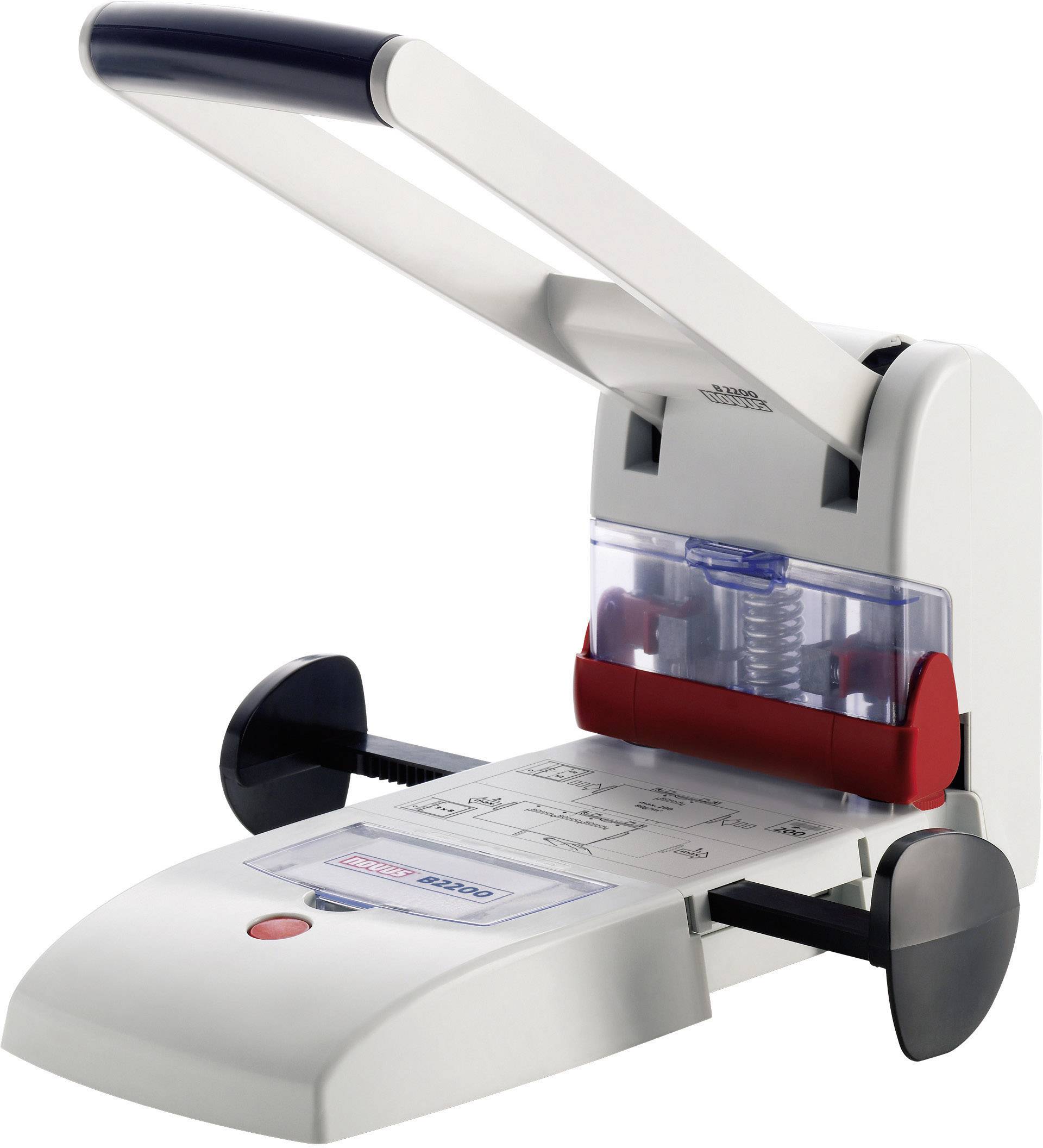 Novus Office 025-0488 Superperforator B2200 Lichtgrijs Instelformaat (max.): DIN A4 200 vel (80 g/m²)