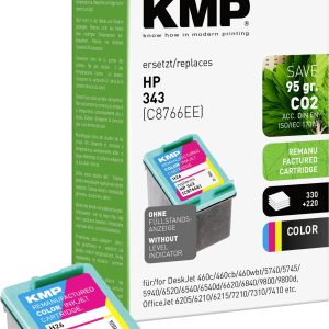 KMP Inktcartridge vervangt HP 343, C8766EE Compatibel Kleur H26 1024,4343 KMP Inktcartridge vervangt HP 343, C8766EE Compatibel Kleur H26 1024,4343