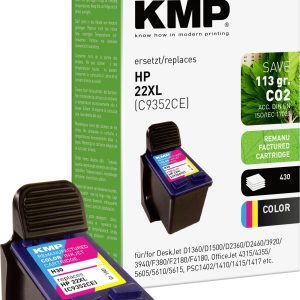 KMP Inktcartridge vervangt HP 22, C9352AE Compatibel Kleur H30 1901,4220 KMP Inktcartridge vervangt HP 22, C9352AE Compatibel Kleur H30 1901,4220