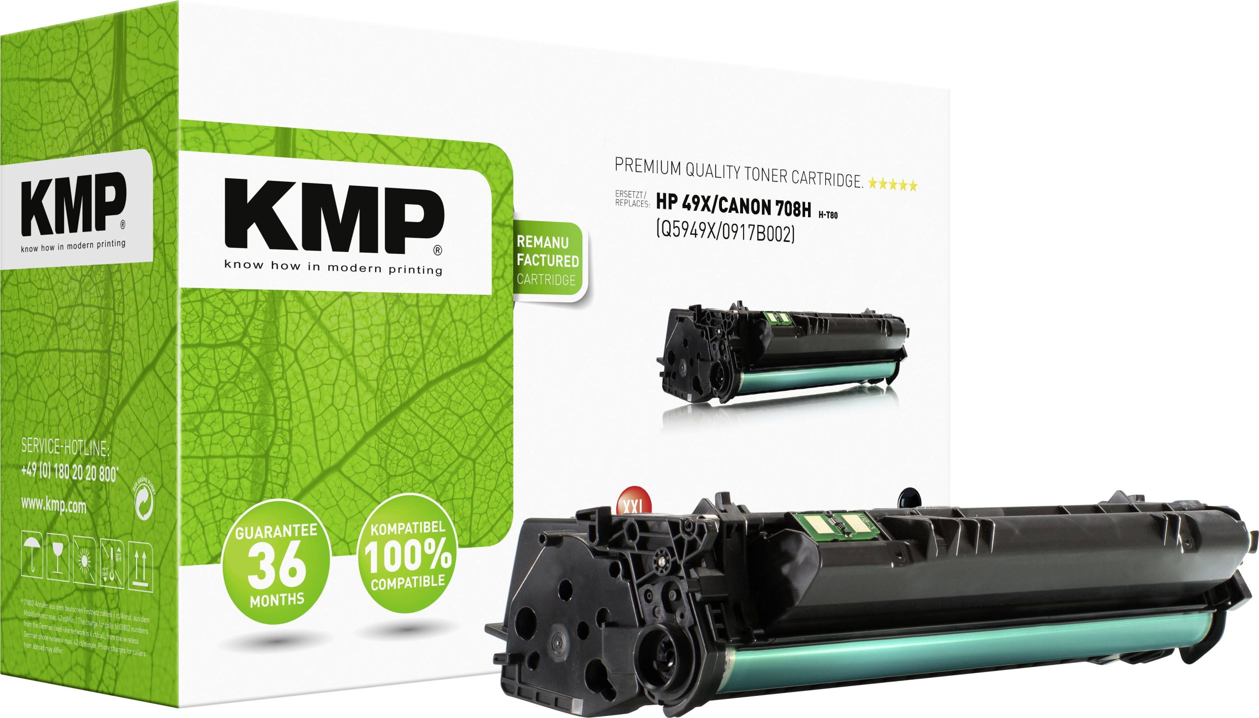 KMP Toner vervangt Canon, HP 49A, 49X, Q5949A, Q5949X Compatibel Zwart 12000 bladzijden H-T80 1128,5000