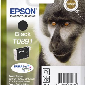Epson Inktcartridge T0891 Origineel Zwart C13T08914011 Epson Inktcartridge T0891 Origineel Zwart C13T08914011