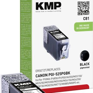KMP Inktcartridge vervangt Canon PGI-525PGBK Compatibel Zwart C81 1513,0001 KMP Inktcartridge vervangt Canon PGI-525PGBK Compatibel Zwart C81 1513,0001