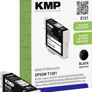 KMP Inktcartridge vervangt Epson T1281 Compatibel Zwart E121 1616,0001 KMP Inktcartridge vervangt Epson T1281 Compatibel Zwart E121 1616,0001
