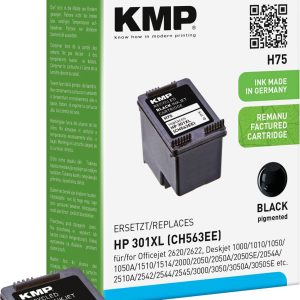 KMP Inktcartridge vervangt HP 301XL, CH563EE Compatibel Zwart H75 1719,4001 KMP Inktcartridge vervangt HP 301XL, CH563EE Compatibel Zwart H75 1719,4001