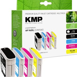 KMP Inktcartridge vervangt HP 940XL, C2N93AE, C4906AE, C4907AE, C4908AE, C4909AE Compatibel Combipack Zwart, Cyaan, Mage KMP Inktcartridge vervangt HP 940XL, C2N93AE, C4906AE, C4907AE, C4908AE, C4909AE Compatibel Combipack Zwart, Cyaan, Mage