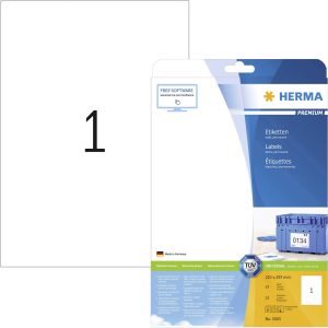 Herma 5065 Universele etiketten 210 x 297 mm Papier Wit 25 stuk(s) Permanent hechtend Inkjet, Laser (zwart/wit), Laser ( Herma 5065 Universele etiketten 210 x 297 mm Papier Wit 25 stuk(s) Permanent hechtend Inkjet, Laser (zwart/wit), Laser (