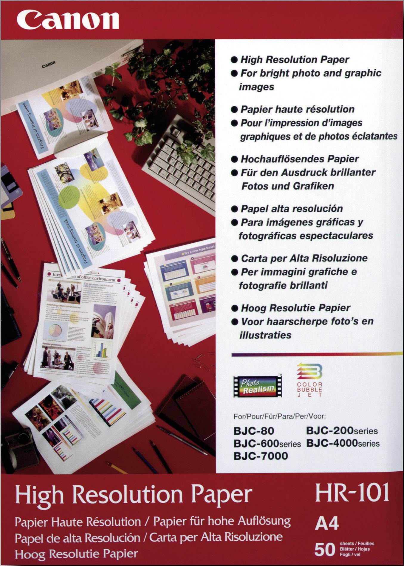 Canon High Resolution Paper HR-101N 1033A002 Fotopapier DIN A4 106 g/m² 50 vellen Mat