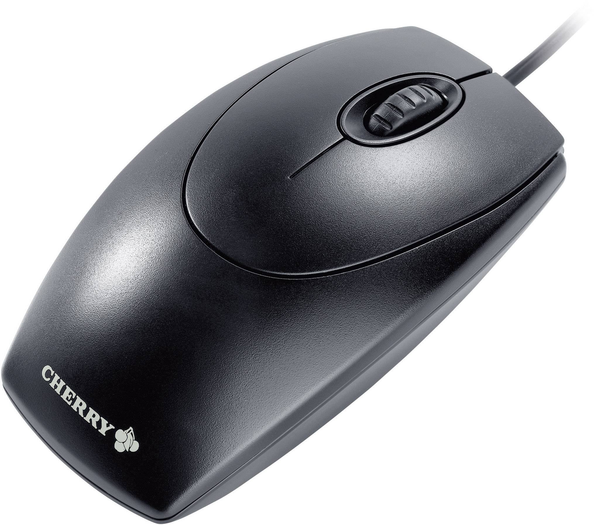 CHERRY Wheelmouse Muis USB Optisch Zwart 3 Toetsen 1000 dpi