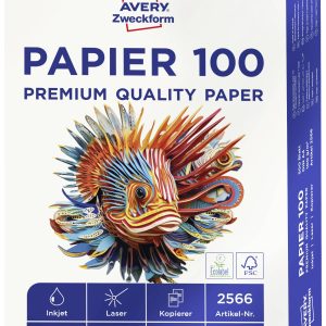 Avery-Zweckform PAPIER 100 Premium Quality Paper 2566 Printpapier, kopieerpapier DIN A4 100 g/m² 500 vellen Helderwit Avery-Zweckform PAPIER 100 Premium Quality Paper 2566 Printpapier, kopieerpapier DIN A4 100 g/m² 500 vellen Helderwit