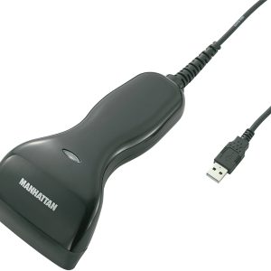 Manhattan 401517 USB-Kit Barcodescanner Kabel 1D Zwart Handmatig USB