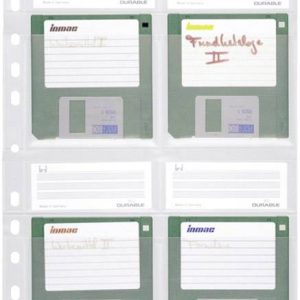 Durable Diskette-ordnerhoes 4 diskettes 3,5 inch Kunststof Transparant 5 stuk(s) (b x h) 210 mm x 297 mm 524319