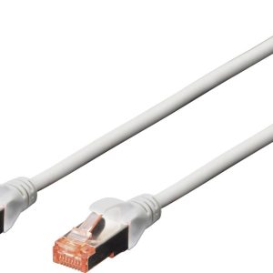 Digitus DK-1644-100 RJ45 Netwerkkabel, patchkabel CAT 6 S/FTP 10.00 m Grijs Halogeenvrij, Verdraaide paren, Snagless, Vl