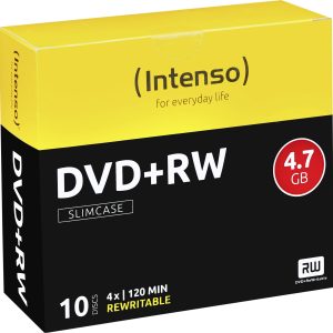Intenso 4211632 DVD+RW disc 4.7 GB 10 stuk(s) Slimcase Herschrijfbaar