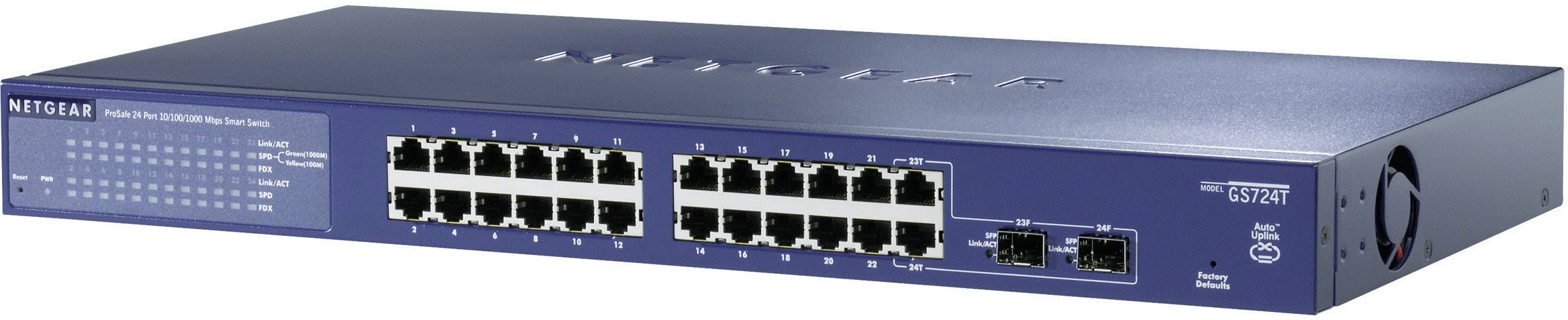 NETGEAR GS724T-400EUS GS724T 19" netwerk switch 24 + 2 poorten 1 GBit/s