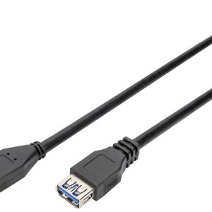 Digitus AK-300203-030-S USB-kabel USB 3.2 Gen1 USB-A stekker, USB-A bus 3.00 m Zwart Digitus AK-300203-030-S USB-kabel USB 3.2 Gen1 USB-A stekker, USB-A bus 3.00 m Zwart
