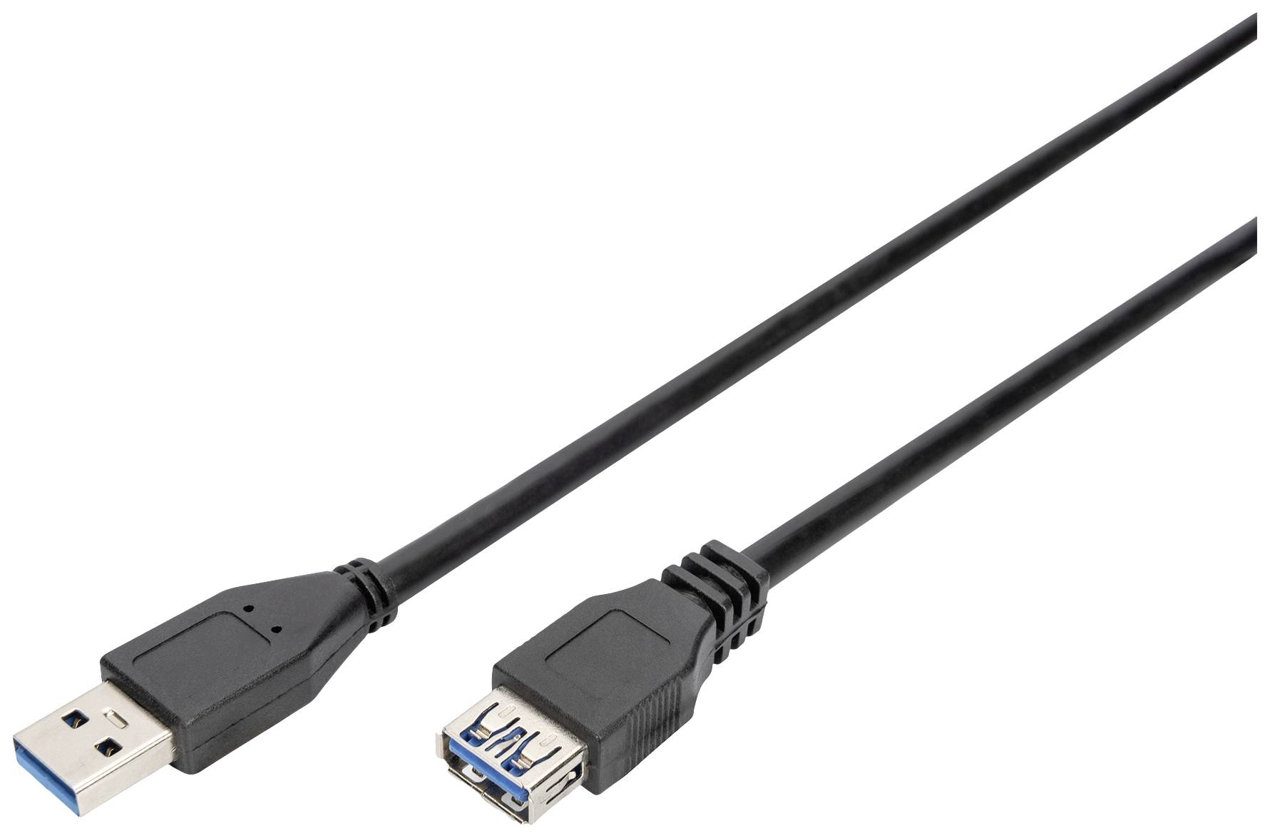 Digitus AK-300203-030-S USB-kabel USB 3.2 Gen1 USB-A stekker, USB-A bus 3.00 m Zwart