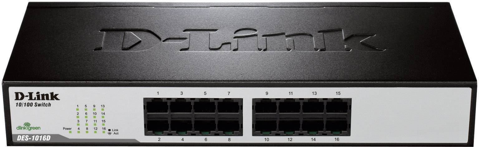 D-Link DES-1016D DES-1016D Netwerk switch 16 poorten 100 MBit/s