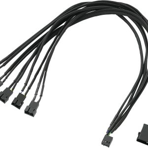 Y-kabel PC-ventilator [5x PC-ventilatorstekker 4-polig – 1x PC-ventilatorbus 4-polig, IDE-stroomstekker 4-polig] 0.45 m