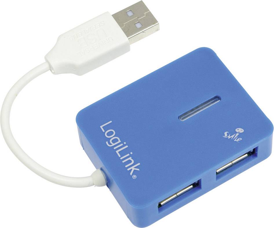 LogiLink UA0136 UA0136 USB-hub 4 poorten USB-A USB 2.0 480 MBit/s Blauw
