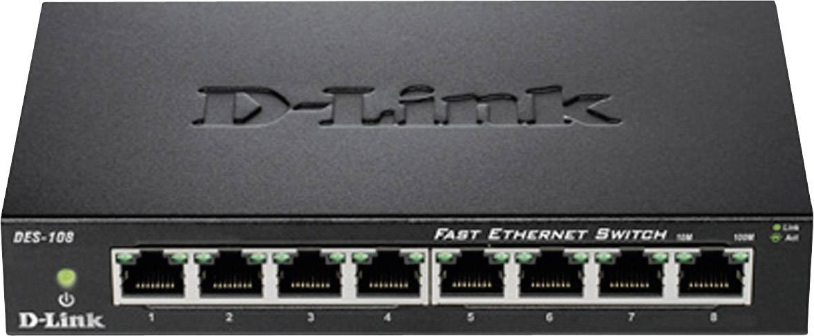 D-Link DES-108 DES-108 Netwerk switch 8 poorten 100 MBit/s