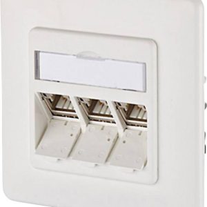 Metz Connect 130B12D31002-E Netwerkdoos Inbouw (in muur) Inzet met centraalstuk en frame CAT 6A 3 poorten Zuiver wit Metz Connect 130B12D31002-E Netwerkdoos Inbouw (in muur) Inzet met centraalstuk en frame CAT 6A 3 poorten Zuiver wit