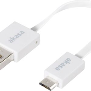 Akasa AK-CBUB16-15WH USB-kabel USB 2.0 USB-A stekker, USB-micro-B stekker 0.15 m Wit Zeer flexibel, Vergulde steekcontac Akasa AK-CBUB16-15WH USB-kabel USB 2.0 USB-A stekker, USB-micro-B stekker 0.15 m Wit Zeer flexibel, Vergulde steekcontac