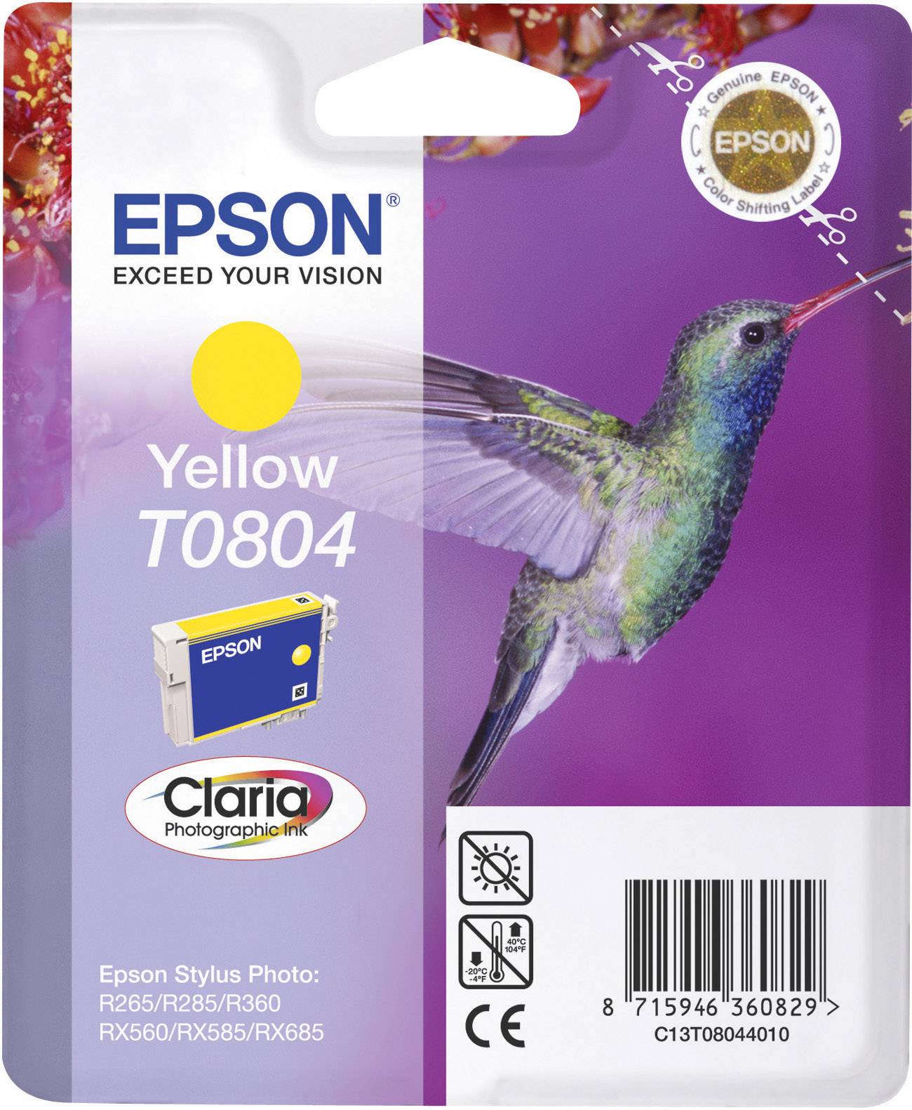 Epson Inktcartridge T0804 Origineel Geel C13T08044011
