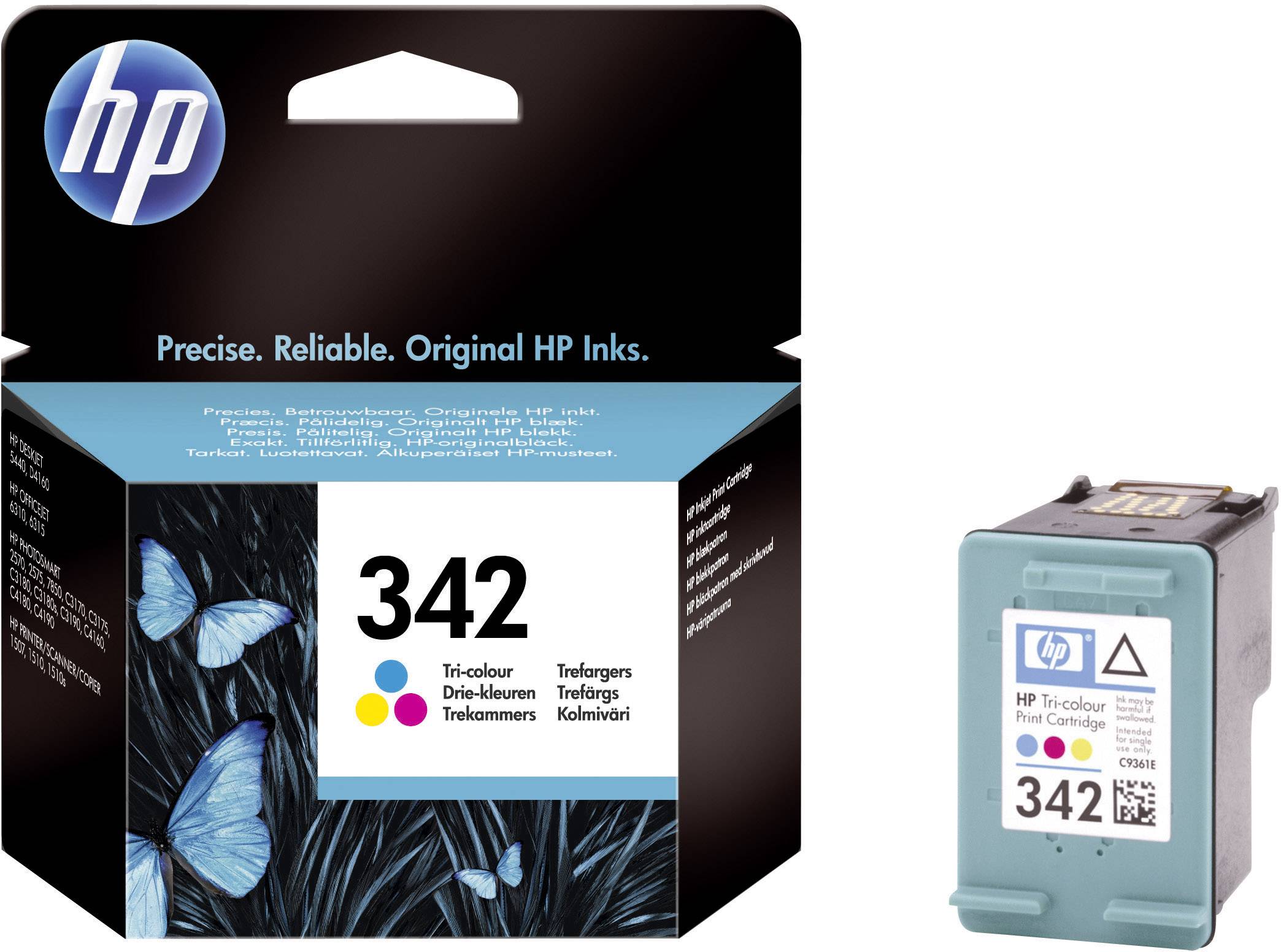 HP Inktcartridge 342 Origineel Cyaan, Magenta, Geel C9361EE Inkt