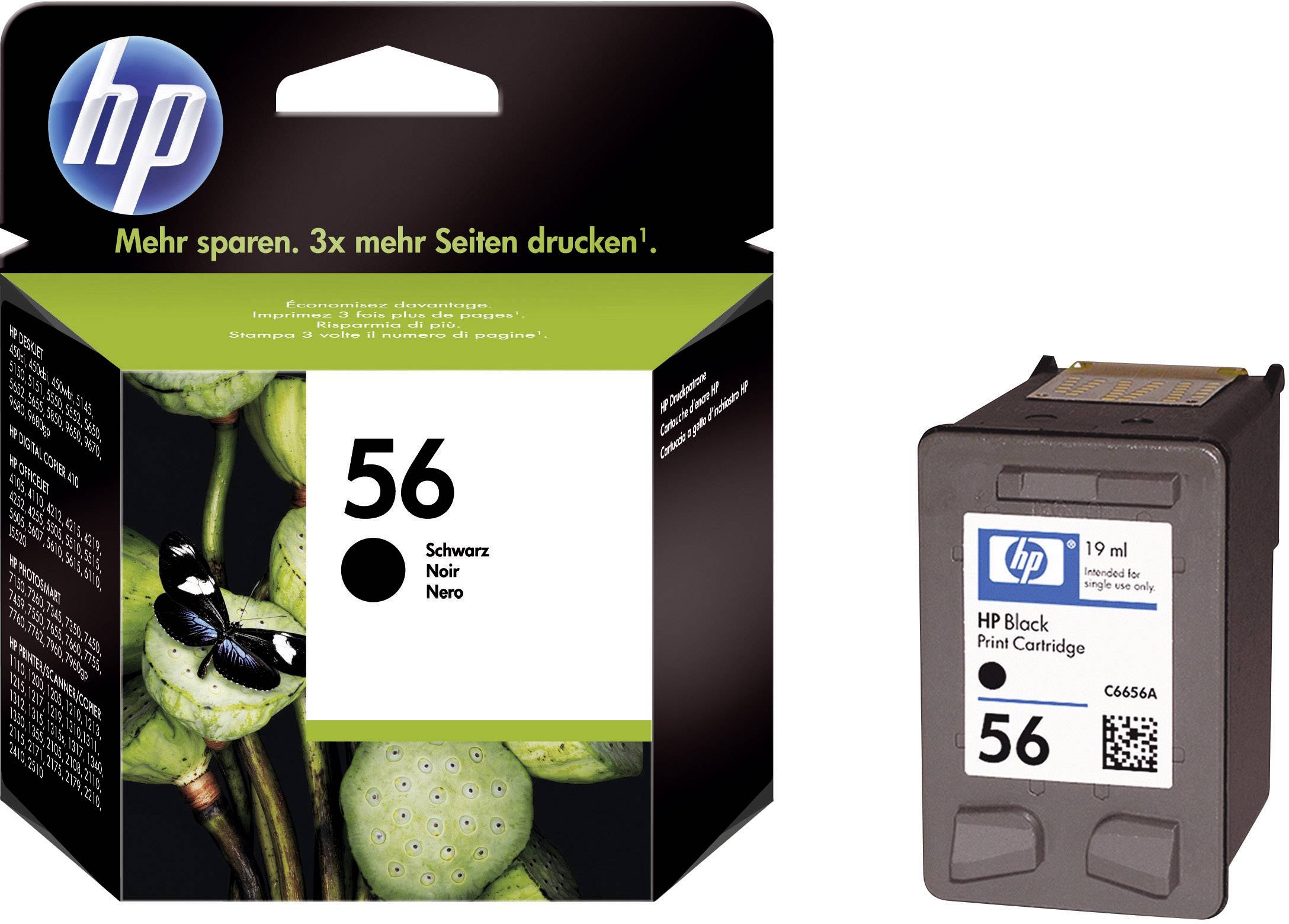 HP Inktcartridge 56 Origineel Zwart C6656AE Inkt