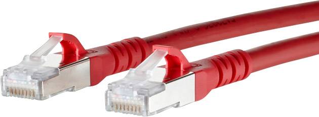 Metz Connect 1308455066-E RJ45 Netwerkkabel, patchkabel CAT 6A S/FTP 5.00 m Rood Snagless 1 stuk(s)