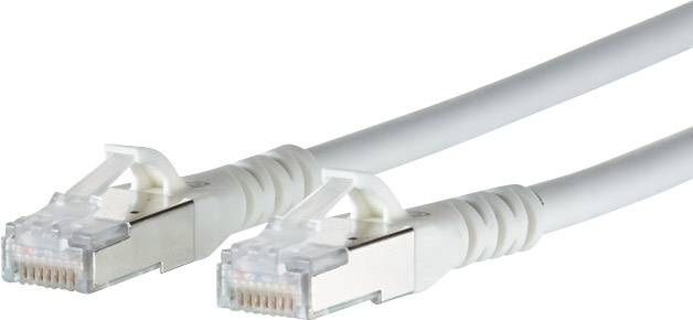 Metz Connect 1308455088-E RJ45 Netwerkkabel, patchkabel CAT 6A S/FTP 5.00 m Wit Snagless 1 stuk(s)