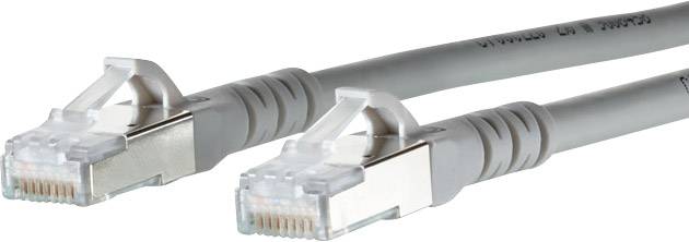 Metz Connect 130845A533-E RJ45 Netwerkkabel, patchkabel CAT 6A S/FTP 15.00 m Grijs Snagless 1 stuk(s)