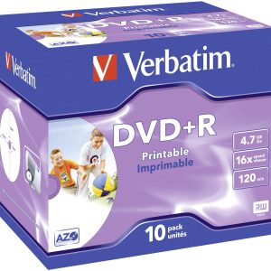 Verbatim 43508 DVD+R disc 4.7 GB 10 stuk(s) Jewelcase Bedrukbaar