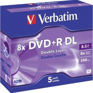 Verbatim 43541 DVD+R DL disc 8.5 GB 5 stuk(s) Jewelcase